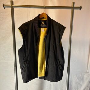 Loro Piano Diamond Quilted Brown and Yellow Vest